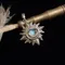 天然礦物 | 月光石古典太陽造型項鍊 / 純銀項鍊