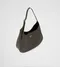 PRADA Large leather shoulder bag with topstitching