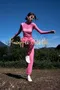 KANANI 麂皮綁帶運動休閒鞋-粉色