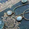 風格選物/天然礦物 | 維多利亞 復古橢圓蛋面 海藍寶 鋼鍍k金項鍊