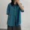 Dailyjou －光澤紋路短袖襯衫：3 color