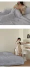 韓製寢具MAATILA－飯店級100支純棉Premium柔軟四季棉被：淡藍色