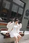 冬戀柏林茶-韓國高領顯瘦傘洋裝