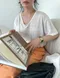 LINENNE －plain linen U neck tee (3color) ：亞麻短tee
