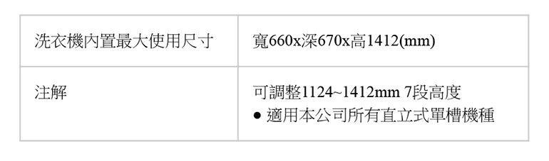 Panasonic 國際牌 乾衣機腳架n U168u H