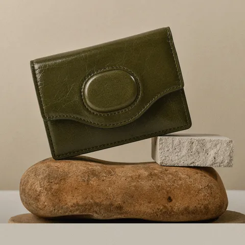 HYETHE－EGGSHELL CARD WALLET（OLIVE）橄欖綠色