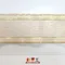 W138-2 鐵絲雙金條紋中微透亮感緞帶 38mm  (W138-2 Dazzling Metallic Ribbon Gold 38mm)
