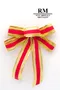 典雅金紅蝴蝶結 (W144-legant Golden Red Butterfly Bow) ｜手作｜布置｜聖誕｜緞帶用途