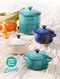 【缺貨】Le Creuset 陶瓷迷你圓烤盅 10cm 天空藍／櫻桃紅／雪紡粉／馬賽藍