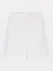 LINENNE－clean cotton skirt (white)：針褶設計膝上裙