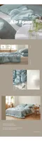 韓製寢具MAATILA－Bubble Foam柔軟抗菌棉被組：天空藍色