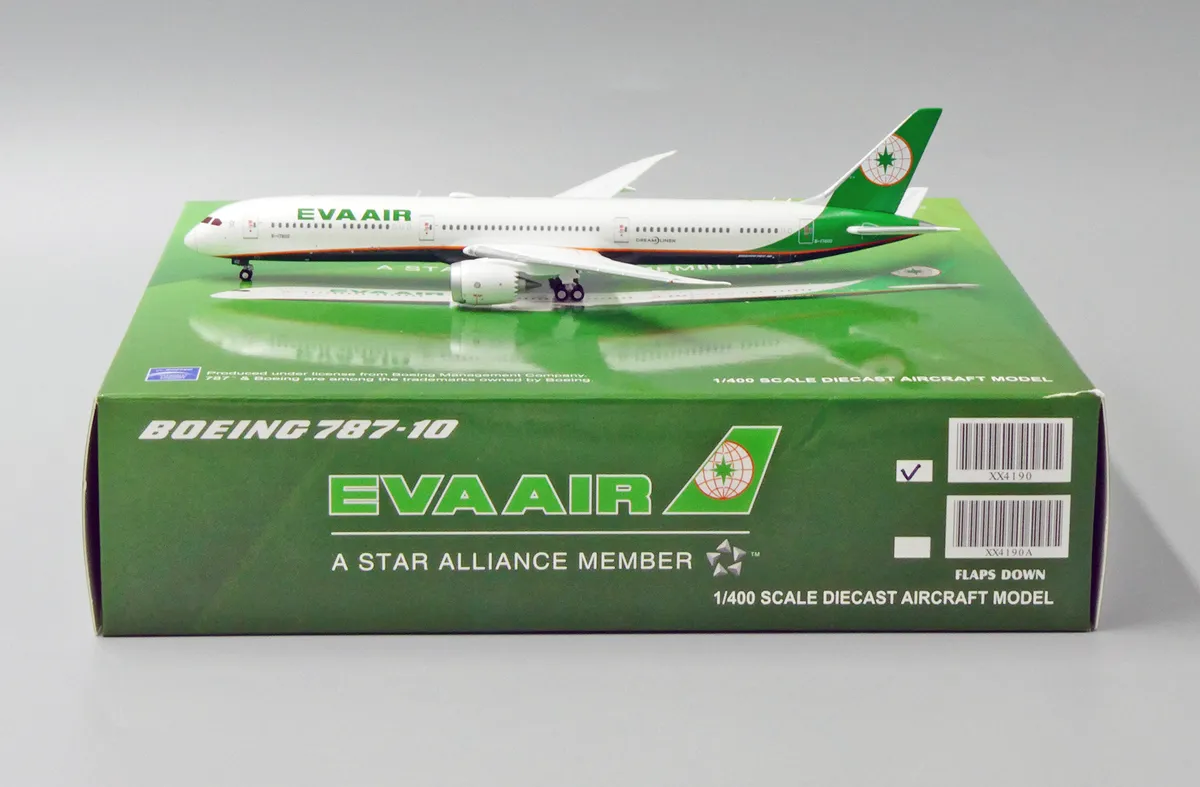 1:400 JC WINGS for EVA AIR for Boeing B787-10 B-17812 Star