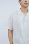 【23SS】韓國 復古直紋短袖襯衫