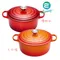 【缺貨】Le Creuset 圓型鑄鐵鍋 26cm 5.3L 櫻桃紅／火焰橘