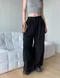 LINENNE－shirring wide pants (2color)