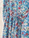 可愛小雛菊 白色翻領排釦洋裝＿（2色：藍）