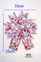 美式慶典蝴蝶結 (KF8442GC-2-7/American celebrations Bow) ｜手作｜布置｜裝飾｜美國國慶｜金色｜拷克｜鐵絲邊