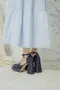 藍白直條拼接裙襬 襯衫式洋裝_附腰帶_(S~L)