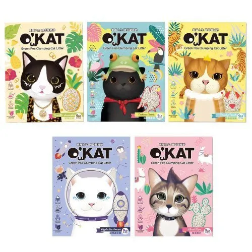 4包組免運 O Kat 美喵人生 環保豌豆凝結砂 9