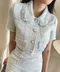 淺嚐一口奶霜-韓國短版小香珍珠上衣+包臀短裙 套裝