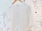 圈圈簍空刺繡 布蕾絲純色洋裝＿（2色：白）