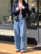LINENNE－love button jacket (navy)：愛心鈕扣夾克