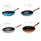 Le Creuset 木柄平底鍋 28cm 馬賽藍／天空藍／冷薄荷／火焰橘
