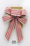 亞麻條紋風蝴蝶結 (K1352/Linen Striped Style Butterfly Bow) ｜手作｜布置｜織帶｜緞帶用途