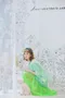 螢光裙襬 異素材拼接洋裝＿(2色:綠）