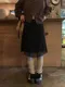 LINENNE－dot ribbon chiffon skirt (2color)：圓點蝴蝶結雪紡短裙