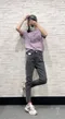 【預購】韓版 口袋標牌牛仔褲