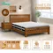 激厚 全實木床架+床頭櫃+舒適獨立筒床墊 雙大6尺