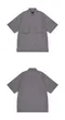 【23SS】 mahagrid 經典剪裁口袋短袖襯衫(深灰)