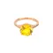桑比亞頂級黃水晶（10 mm）｜愜意幸福設計款戒指
