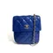 CHANEL Vintage | 靛藍色菱格口袋包 短斜背包