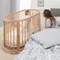 Oasis橢圓形嬰兒床(原木色)×有窩水洗嬰兒床墊