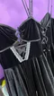 (現貨裙4L)大碼性感絲絨鏤空吊帶睡衣裙(可外穿)(L-4XL)