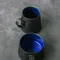 ｛夜幕星河｝寶藍結晶+曜黑雙釉 薄胎茶/咖啡杯 (高款)