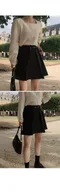 Slowand －立體壓褶短裙（附皮帶）：2 size