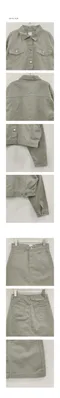 Dailyjou－水洗灰色夾克率性套裝：3 size：上下一套