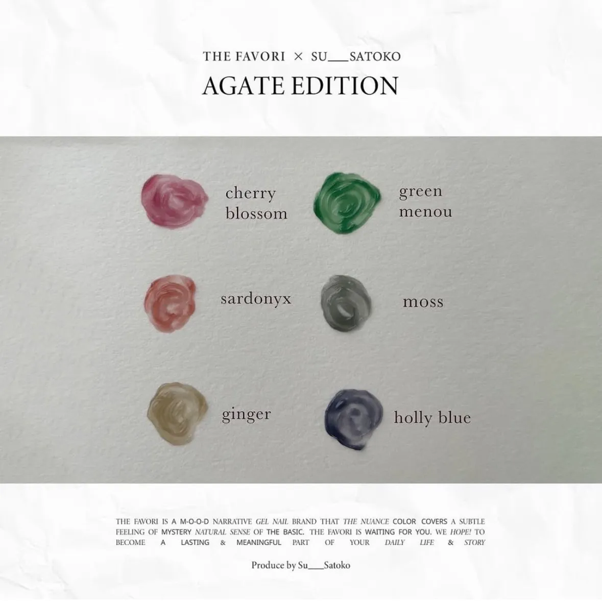 THE FAVORI x SATOKO AGATE凝膠6色