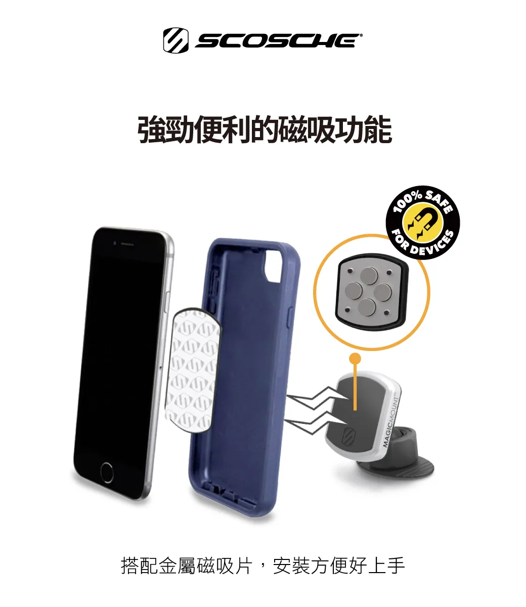 SCOSCHE 黏貼式磁鐵手機架 專業版