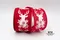 聖誕經典紅白麋鹿拷克緞帶-63MM(2-1/2英吋寬、含鐵絲)