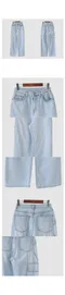 어리틀빗A little b－laron pocket denim pt (1color)：淺水藍造型牛仔褲SM
