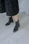 金屬方型楦頭 俐落漆皮短靴_(2色:黑)（35~40）