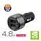 日本Seikosangyo 4.8A 正反可插 2USB 點煙器車充 12/24V車用 EM-157