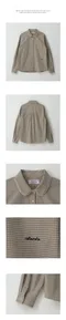 【25SS】Rola Rola 下擺LOGO格紋襯衫(卡其)