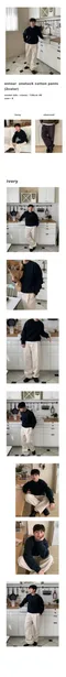 entour onetuck cotton pants (3color)