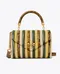 TORY BURCH SMALL KIRA STRIPE TOP-HANDLE SATCHEL