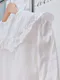布蕾絲荷葉翻領 白色襯衫洋裝